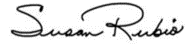 Senator Susan Rubio Signature