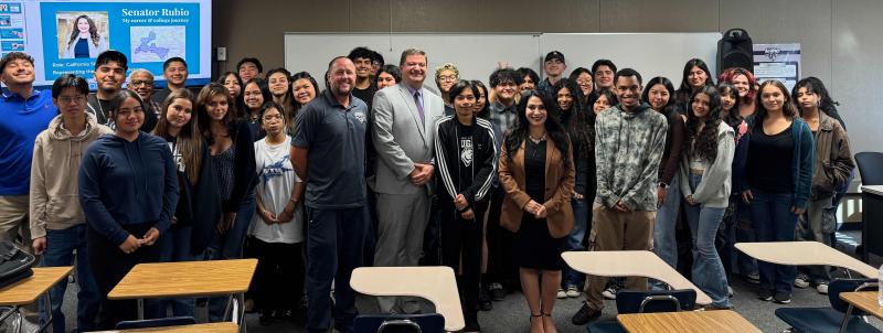 Senator Susan Rubio with Students