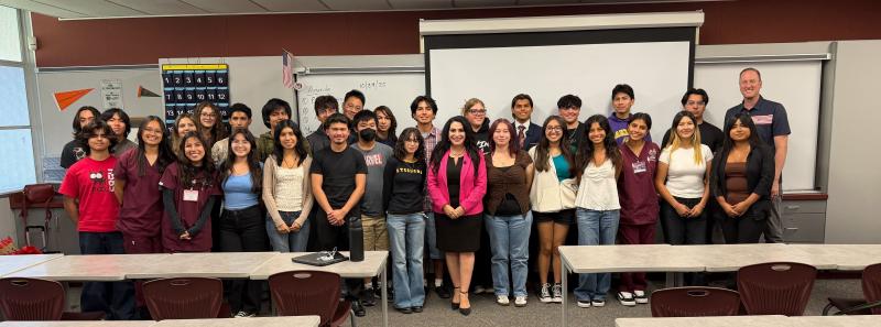 Senator Susan Rubio with Students from Covina High