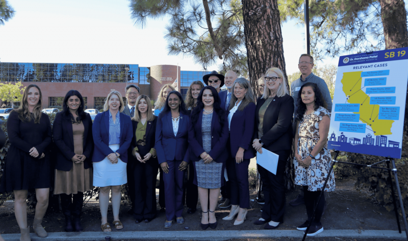 Senator Rubio standing with San Diego elected